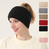 Bandeaux tricotés doublés polaire pour femmes, chauds, pour l'automne et l'hiver, bandeaux de sport, couvre-cheveux tricotés