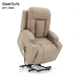 Geeksofa Cadeira reclinável elétrica com suporte para copo, massagem e aquecimento para idosos, elevador médico elétrico de fábrica por atacado