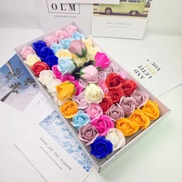 Kunstmatige rozen bloemenkoppen 3-laags zeeprozen premium bruiloft decoratie bloemen meerdere kleuren zeeproos bloemenkoppen cadeaudoos
