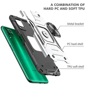 Telefon kılıfı için yüksek kaliteli cep telefonu aksesuarları Kickstand arka kapak için Huawei P40 Lite/Nova 6 Se/Nova 7i