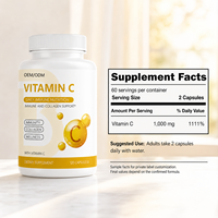 Capsules de Vitamine C Complexe à Marque Blanche OEM pour le Bien-être Immunitaire Quotidien, 120 Comprimés, Fabricant de Suppléments