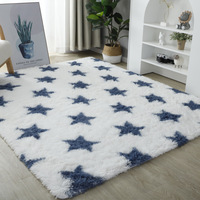 Tapis de chambre à coucher moderne nordique Hapton, motif en soie et laine tie-dye, tapis de salon, tapis de table basse, tapis de chevet, couverture longue, lavage en machine
