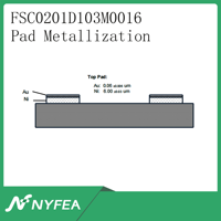Condensateur en silicium NYFEA FSC0201D103M0016 10nF 16V pour équipement de test numérique haute vitesse, systèmes RF et micro-ondes