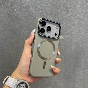 Coque de téléphone magnétique en PC dépoli effet peau, couleur unie, compatible avec <span class=keywords><strong>iPhone</strong></span> 17/16/15/14/13/12/<span class=keywords><strong>11</strong></span> Pro Max – Meilleure coque de téléphone - Product Image 4