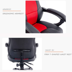 Silla <span class=keywords><strong>Gamer</strong></span> Zero Gravity para Cibercafé, Silla de Computadora Económica con Reposapiés, Silla de Juego de Cuero Sintético Dorado Estilo Racing - Product Image 5