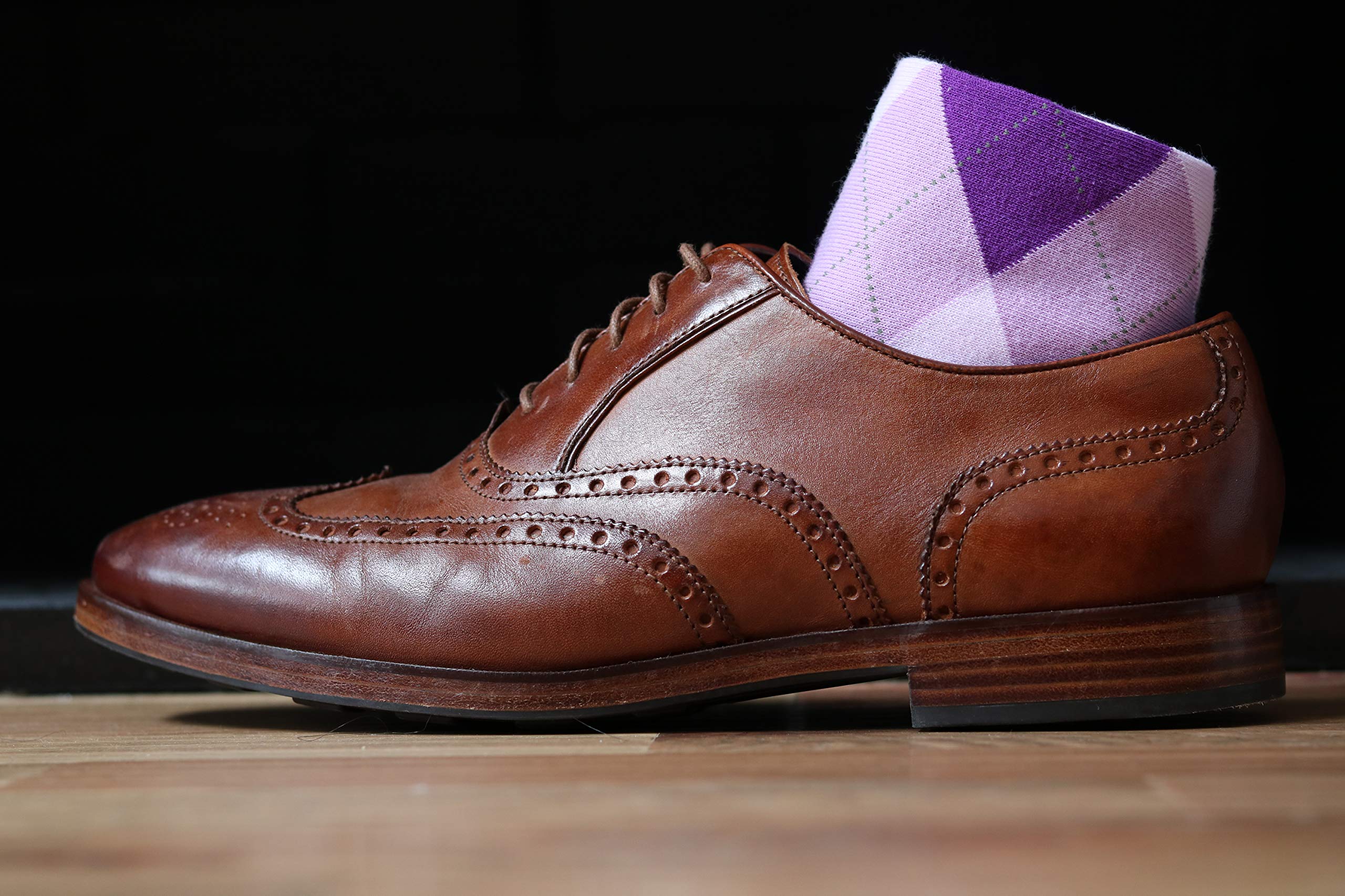Wholesale Men Socks Custom English Style Diamond Pattern Men Dress Business Socks