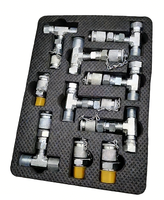 Kit d'adaptateurs de raccordement pour test de pression hydraulique en acier inoxydable pour pièces de machines de construction