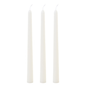 Lot de 48 bougies classiques européennes rouges et blanches en paraffine semi-artisanales, longues, pour hôtel, idéales en cas de panne de courant ou d'urgence - Product Image 5