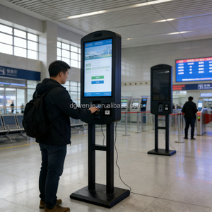 Terminal de Pago Autoservicio Negro con Pantalla Táctil de Doble Cara para Uso en Interiores, Sistema de Gestión de Colas para Centros Comerciales - Product Image 4