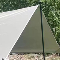 Wasserdichtes Mehrpersonen-BBQ-Vordach für Draußen, Camping-Zubehör, Sonnenschutz-Tuch aus Polyester, Regen- und Sonnenschutz-Strandüberdachung
