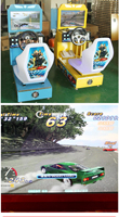 Machine de jeu vidéo d'arcade à monnayeur avec écran LCD 22 pouces, jeu de course automobile pour enfants, modèle Outrun Electronics