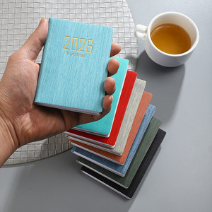 Agenda Diaria Portátil <span class=keywords><strong>de</strong></span> Cuero A7, Nueva Agenda 2026, Pequeña Agenda en Inglés, <span class=keywords><strong>Calendario</strong></span> <span class=keywords><strong>de</strong></span> 365 Días, Material <span class=keywords><strong>de</strong></span> Oficina y Escolar - Product Image 2