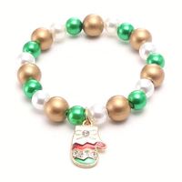 Noël Bonbons Chapeau Charmes Bracelet Père Noël Cloche Chaîne Coloré Perle Perlé Bracelet pour Petit Ami Copines Amoureux Cadeau
