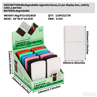 Vente en gros de couvercles magnétiques dégradables de 105 mm pour étui à cigarettes avec 2 trous pour cigarettes et 1 trou pour briquet, accessoires pour fumeurs