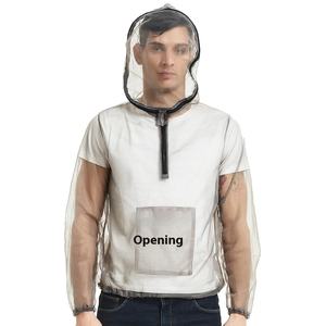 Camicia protettiva Ultra leggera da esterno in Mesh giacca estiva Casual con cappuccio per campeggio e pesca Anti-zanzara scudo per insetti - Product Image 3