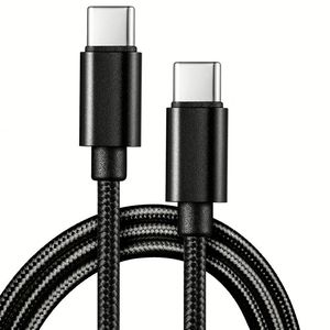 สายเคเบิล USB Type C แบบถักไนลอน 1 เมตร 66 วัตต์ 6A สำหรับชาร์จเร็วและถ่ายโอนข้อมูลสำหรับโทรศัพท์มือถือ - Product Image 1
