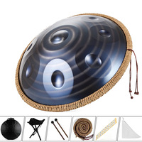 9 10 12 Note Steel Handpan Drum Set with Stand Soft Bag Professional Hand Drum Percussion Instrument Custom Pattern Design