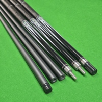 Tongkat Snooker Berkualitas Tinggi Maple 1/2 Split High-Tech dengan Sambungan Baja Anti Karat, Shaft Serat Karbon Fiberglass - Ringan 2-bagian