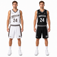 Conjunto de Uniforme de Baloncesto Personalizado, Camiseta y Pantalones Cortos con Cuello en V, Uniforme de Baloncesto Transpirable de Malla, Ropa Deportiva OEM para Equipos de Baloncesto