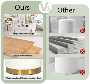 Modern yuvarlak oyuncak polar depolama osmanlı kapak PP ahşap oturma odası otel okul için tasarlanmış ev mobilya - Product Image 4