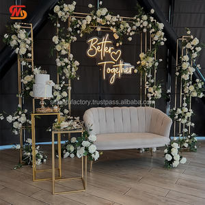 Arche de mariage LEDA en acier inoxydable sur mesure, style simple, support de toile de fond suspendu pour fleurs, pour décoration d'événements, nouvelle arrivée - Product Image 3