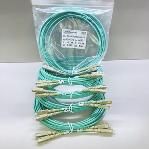 Cable de Fibra Óptica Dúplex OM3 SC a SC Nuevo, 5 Metros, 10G Multimodo Aqua LSZH, para Equipos de Fibra Óptica - Product Image 3
