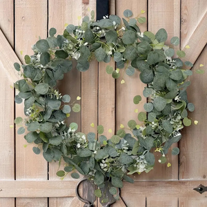 Plante artificielle en rotin d'eucalyptus vert, souffle <span class=keywords><strong>de</strong></span> bébé, vigne suspendue à la porte, pour couronnes décoratives <span class=keywords><strong>de</strong></span> mariage - Product Image 4