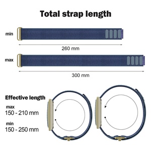 Correa de nailon al por mayor de fábrica para Polar Loop, correa deportiva elástica tejida de 24 mm con gancho y bucle de Velcro, banda de repuesto para bíceps - Product Image 4