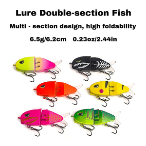 เหยื่อตก<span class=keywords><strong>ปลา</strong></span>แบบจมช้าสองส่วน แบบห<span class=keywords><strong>ล</strong></span>ายข้อต่อ พร้อมตะขอคู่ เหยื่อปลอมสำหรับ<span class=keywords><strong>ปลา</strong></span>คั<span class=keywords><strong>ล</strong></span>เตอร์ อั<span class=keywords><strong>ล</strong></span>บูร์นัส และป<span class=keywords><strong>ล</strong></span>าบาส - Product Image 6