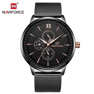 นาฬิกาควอตซ์แฟชั่น Naviforce Montr 3003 สำหรับผู้หญิง สายตาข่ายสีโรสโกลด์ โครโนกราฟ แบรนด์นาฬิกาจีน Relogio Masculino - Product Image 5
