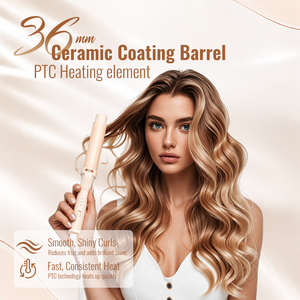 36mm Ceramic Hair Curler Barrel Loose Waves Heated Hair Iron Curl Portable Electric <strong>Curling</strong> Iron Professional for Salon Home - Product Image 4