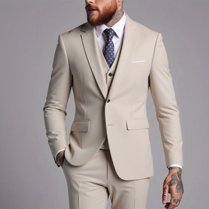 Traje <span class=keywords><strong>de</strong></span> trabajo <span class=keywords><strong>informal</strong></span> Vestido <span class=keywords><strong>de</strong></span> novia del <span class=keywords><strong>novio</strong></span> Traje <span class=keywords><strong>de</strong></span> tres piezas formal profesional <span class=keywords><strong>de</strong></span> negocios para hombres <span class=keywords><strong>de</strong></span> estambre <span class=keywords><strong>de</strong></span> un solo pecho - Product Image 2