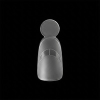 Formes d'ongles en acrylique papillon ovales 140 pièces pour extension d'ongles en cristal, marque privée
