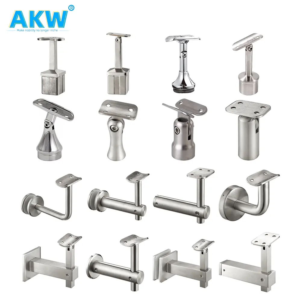 Akw balustrade accessoires garde-corps main courante support acier inoxydable garde-corps accessoires acier inoxydable garde-corps raccord