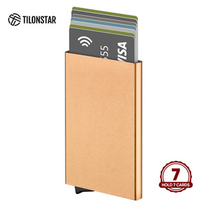 TILONSTAR TWM110, tarjetero de regalo de bolsillo ultrafino de aluminio a la moda, tarjetero emergente con bloqueo RFID - Product Image 1