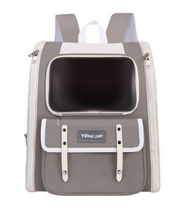 <b>Pet</b> Backpack <b>Carrier</b> Solid Color Oxford Material Zipper Closure Breathable Design for Cats - Product Image 1