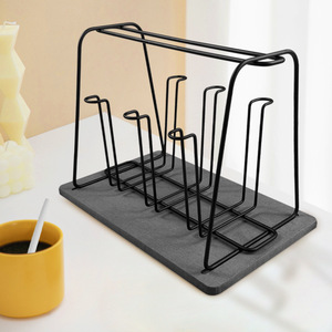 Égouttoir à vaisselle en acier inoxydable de taille L, séchage rapide, en terre de diatomée, pour cuisine, modèle transfrontalier - Product Image 4