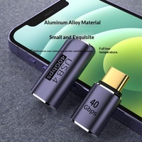 Adaptador Usb C macho a hembra de 90 grados, Usb4, 40Gbps, 100W, carga rápida para Notebook, Macbook, transmisión de alta velocidad, enchufe duradero
