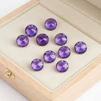 Pierres précieuses d'améthyste naturelle sur mesure, rondes et facettées, vente en gros prise en charge, fournisseur de pierres précieuses, cristal naturel.