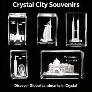 Cube en verre <span class=keywords><strong>cristal</strong></span> gravé au laser 3D Small Bridge, tendance mode, souvenirs de lieux emblématiques (Mosquée, Royaume-Uni, <span class=keywords><strong>Paris</strong></span>, États-Unis), cadeaux WDY-0477 - Product Image 1
