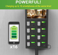 Armoire de recharge rapide pour téléphones portables OEM 3 en 1 en métal à 8 compartiments avec serrure électronique et portes à fermeture automatique pour banques d'alimentation mobiles