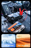 Nexest 8800mAh 120W Démarreur de voiture portable Lumière LED Écran numérique Gonfleur d'air Batterie au lithium 1000A-1500A Camion Moto
