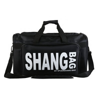 Nouveau sac de sport multifonctionnel à imprimé lettres pour le rangement des baskets, idéal pour le sport, les voyages et le basketball - grande capacité 20-35L en polyester