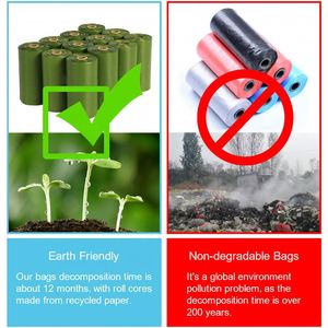 <b>Christmas</b> Biodegradable Compostable Dog Poop Bags Manufacturer <b>Offer</b> of 13 Micron 8 Rolls of Lavender Scented - Product Image 2