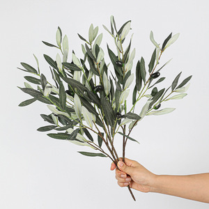 Rami di Ulivo Artificiali Realistici a <span class=keywords><strong>5</strong></span> Punte con Frutti, Ideali per Decorazioni di Matrimoni, Case e Centri Commerciali - Product Image 1