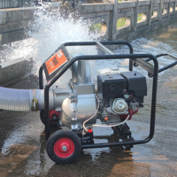 Pompe à eau à moteur essence de 6 pouces, contrôle des inondations d'urgence, drainage urbain, démarrage manuel/électrique, alliage d'aluminium, 170 L/min