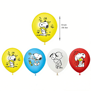 Kit de Decoración para Fiesta Temática de los Años 50 con Perro Blanco de <span class=keywords><strong>Charlie</strong></span> Brown, con Pancarta de Feliz Cumpleaños, Centros de Mesa, Globos, Celebración de Cumpleaños Infantil - Product Image 4