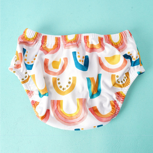 Pantalons de bain pour bébé réutilisables imperméables en gros, pantalons de bain pour bébé lavables imprimés, couches en tissu - Product Image 6