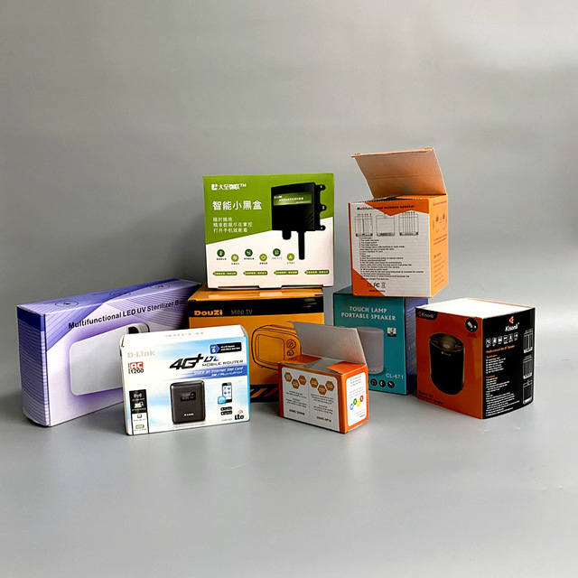 Custom Bottom Lock Design Color Cardboard Tv Camera Packaging Box
