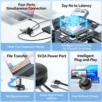Hub USB 2.0 de 4 Puertos al por Mayor, Divisor de Datos Portátil de Alta Velocidad para Ratón, Teclado, Impresora, Laptop, PC, Extensor USB de Múltiples Puertos